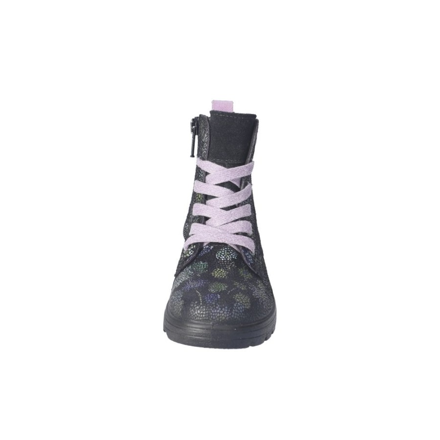 Girls The Children's Shoe Company Short Boots | Anni Tex Lined Zipped & Laced Boot