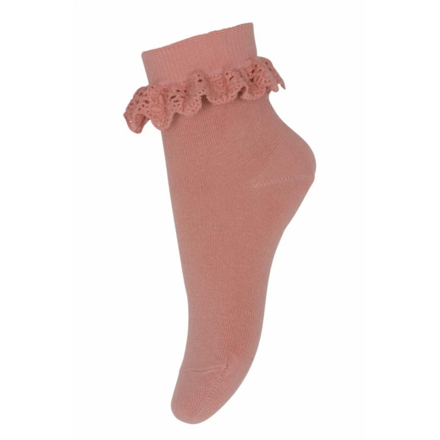 Clothing & Accessories The Children's Shoe Company Socks | Rose Dawn Cotton Socks With Lace