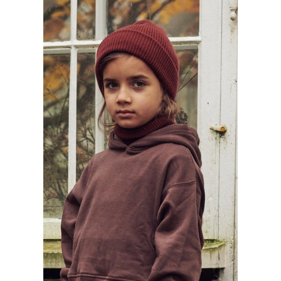 Clothing & Accessories The Children's Shoe Company Hats | Stockholm Beanie Hat In Cherry Mahogany