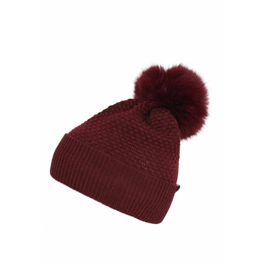 Clothing & Accessories The Children's Shoe Company Hats | Chunky Oslo Beanie In Wine Red