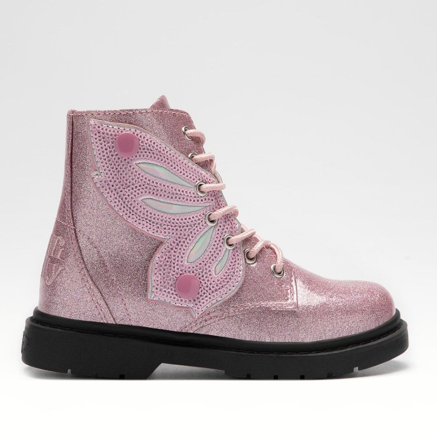 Girls The Children's Shoe Company Short Boots | Ali Di Fata Pink Glitter Boot