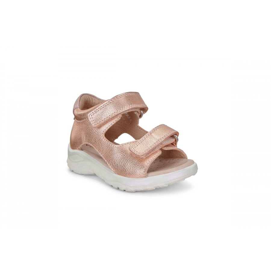 Girls The Children's Shoe Company Open Toe Sandals | Peekaboo Rose Dust