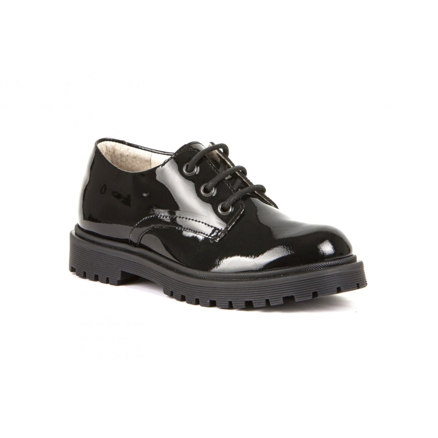 School Shoes The Children's Shoe Company Lace Up School Shoes | G4130077 Lea Laced Patent Shoe