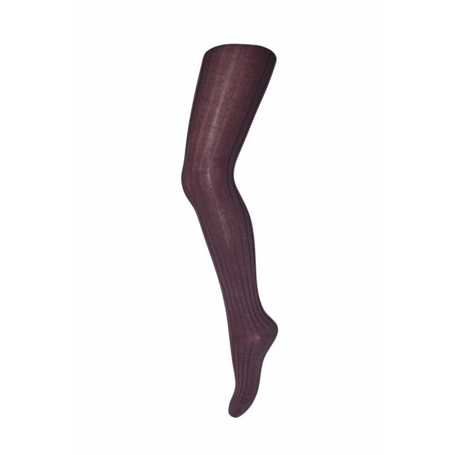 Clothing & Accessories The Children's Shoe Company Tights | Cotton Rib Tights In Brown Sienna