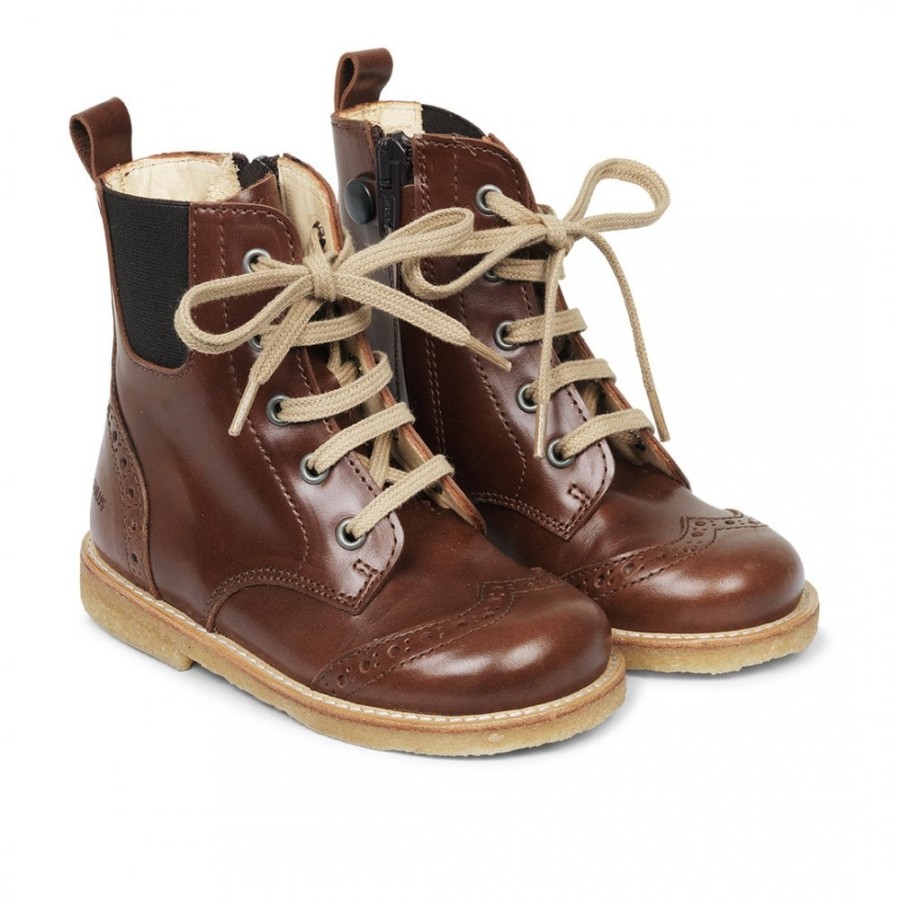 Girls The Children's Shoe Company Short Boots | Lace-Up Boot In Brown