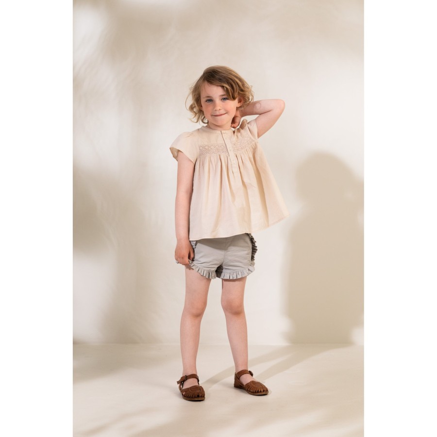 Clothing & Accessories The Children's Shoe Company Shorts | Pytte Chino Twill Shorts In Chalk