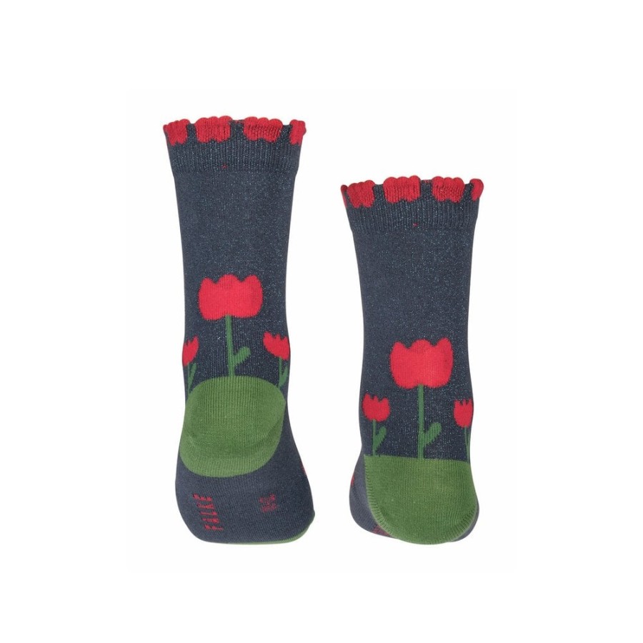 Clothing & Accessories The Children's Shoe Company Socks | Glitter Flower Socks