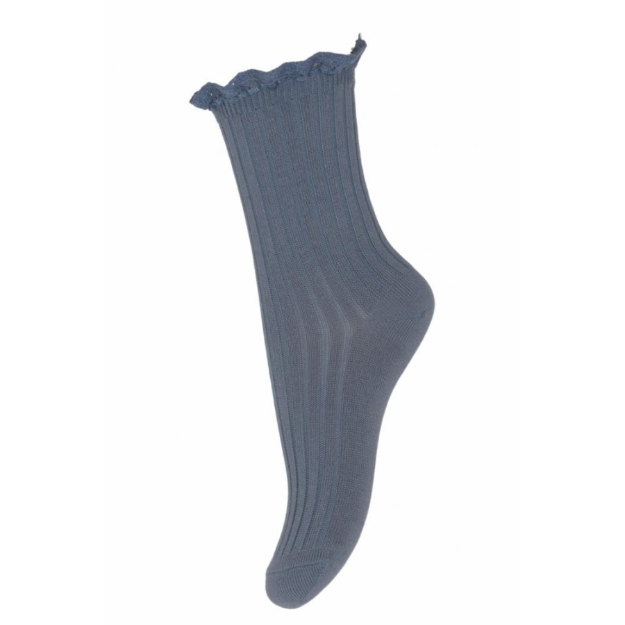 Clothing & Accessories The Children's Shoe Company Socks | Julia Socks In Stone Blue