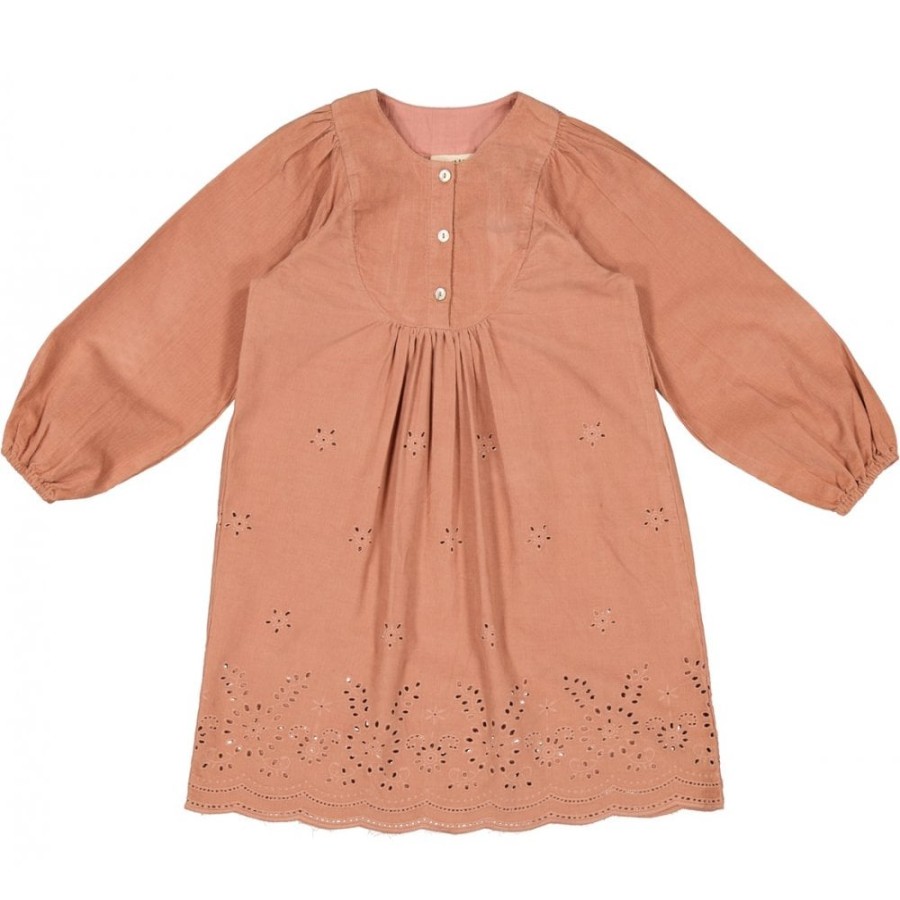 Clothing & Accessories The Children's Shoe Company Dresses | Daphny Fine Cord Dress Iin Soft Hazel