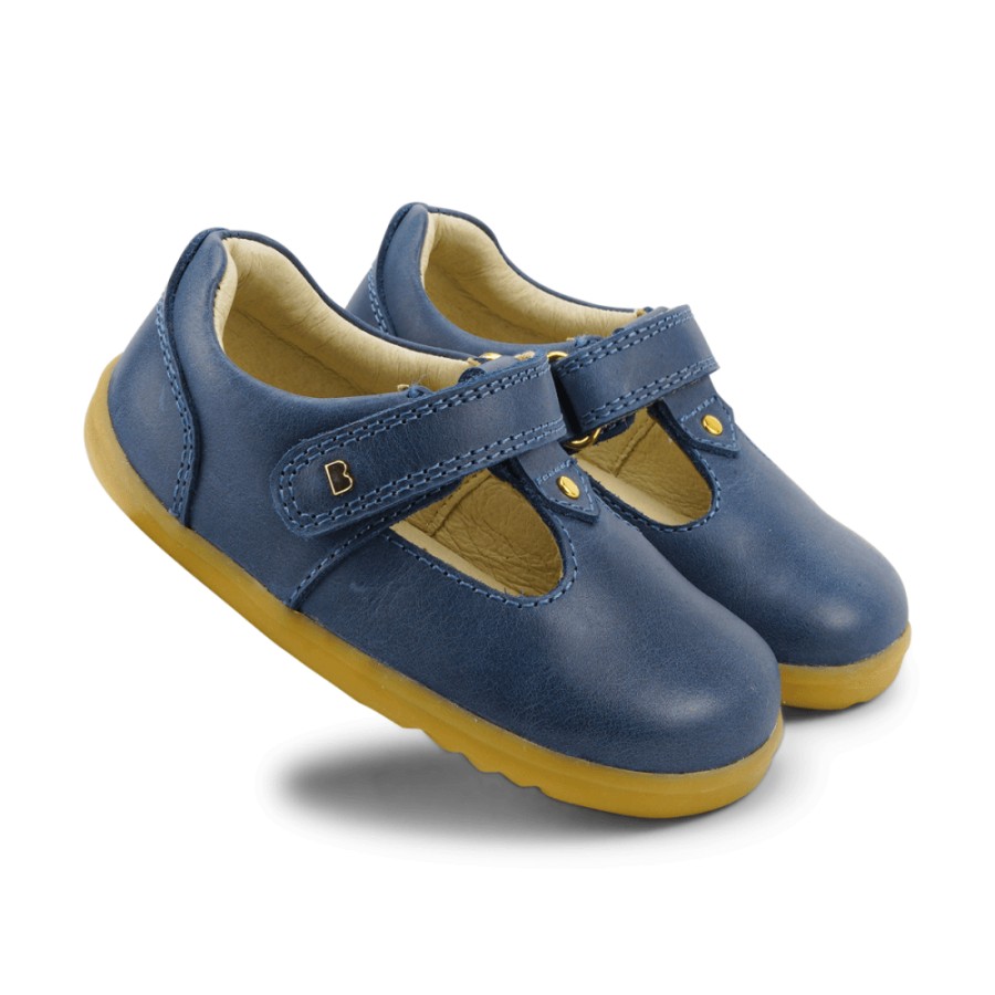 Girls The Children's Shoe Company First Walkers | Su Louise Tbar Shoe In Midnight Blue