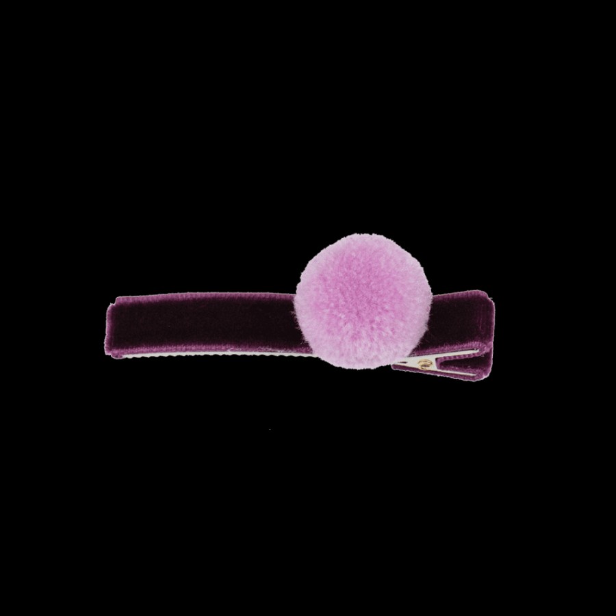 Clothing & Accessories The Children's Shoe Company Hair Accessories | Aligator Clip With Pompom