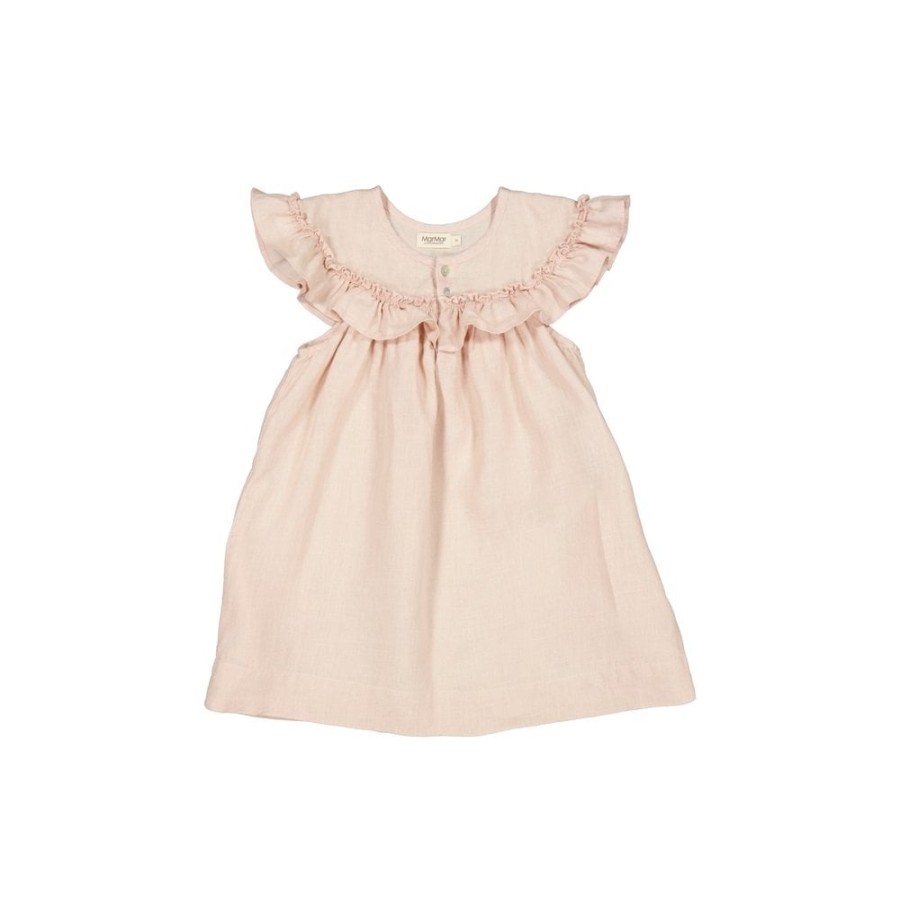 Clothing & Accessories The Children's Shoe Company Dresses | Druss Linen Dress In Pale Rose