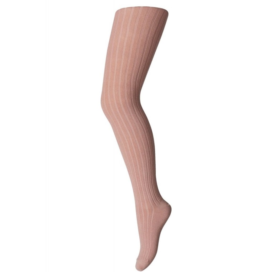 Clothing & Accessories The Children's Shoe Company Tights | Cotton Rib Tights In Wood Rose