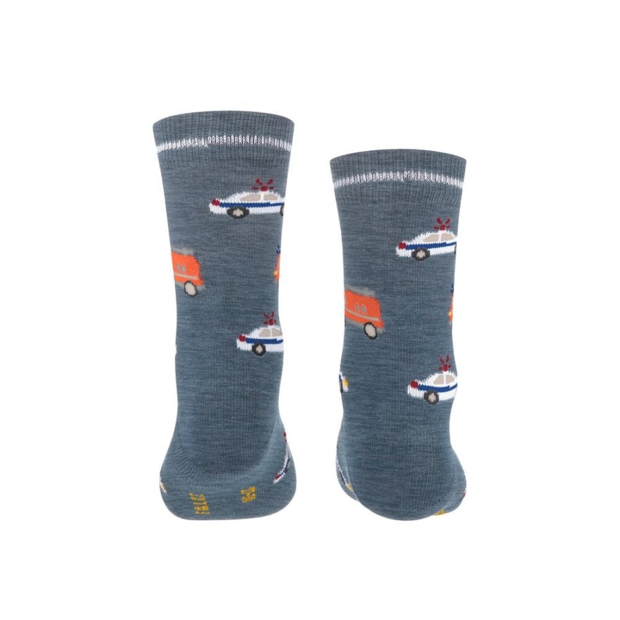 Clothing & Accessories The Children's Shoe Company Socks | Police & Fire Cars