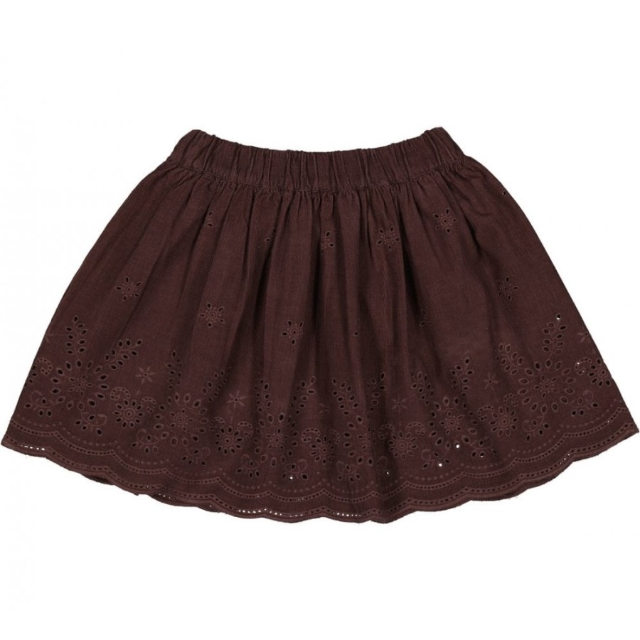 Clothing & Accessories The Children's Shoe Company Skirts | Selina Fine Cord Skirt In Espresso