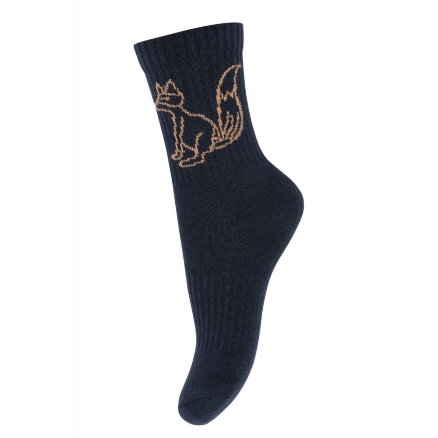 Clothing & Accessories The Children's Shoe Company Socks | Fox Socks In Navy Blue