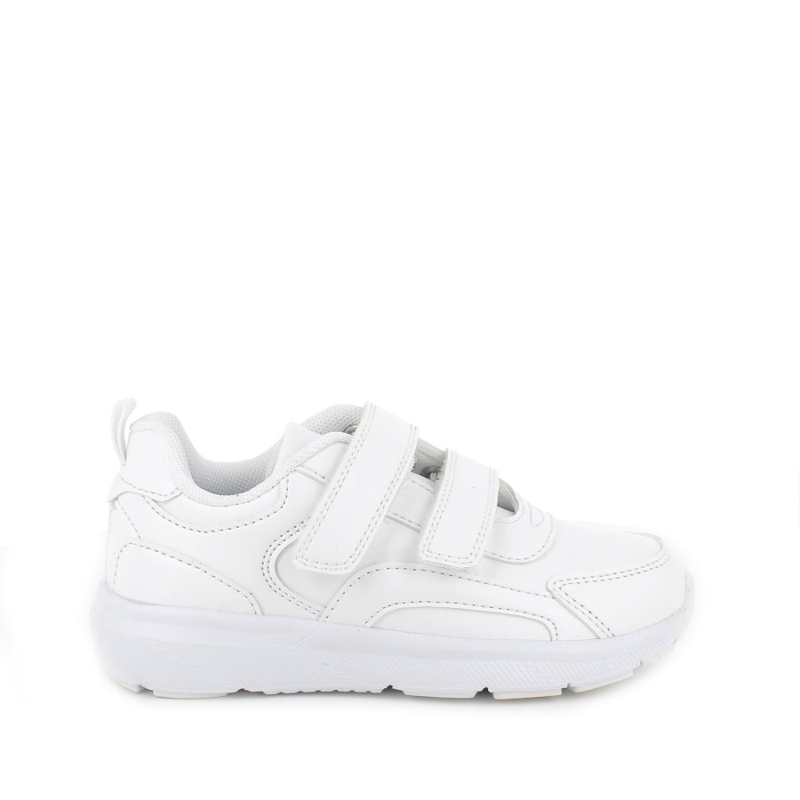 Boys The Children's Shoe Company Trainers | Pnr 49545 White School Trainer White