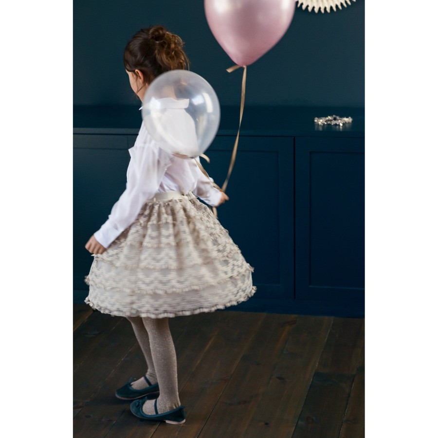 Clothing & Accessories The Children's Shoe Company Skirts | Solvig Organza Embroidery Skirt