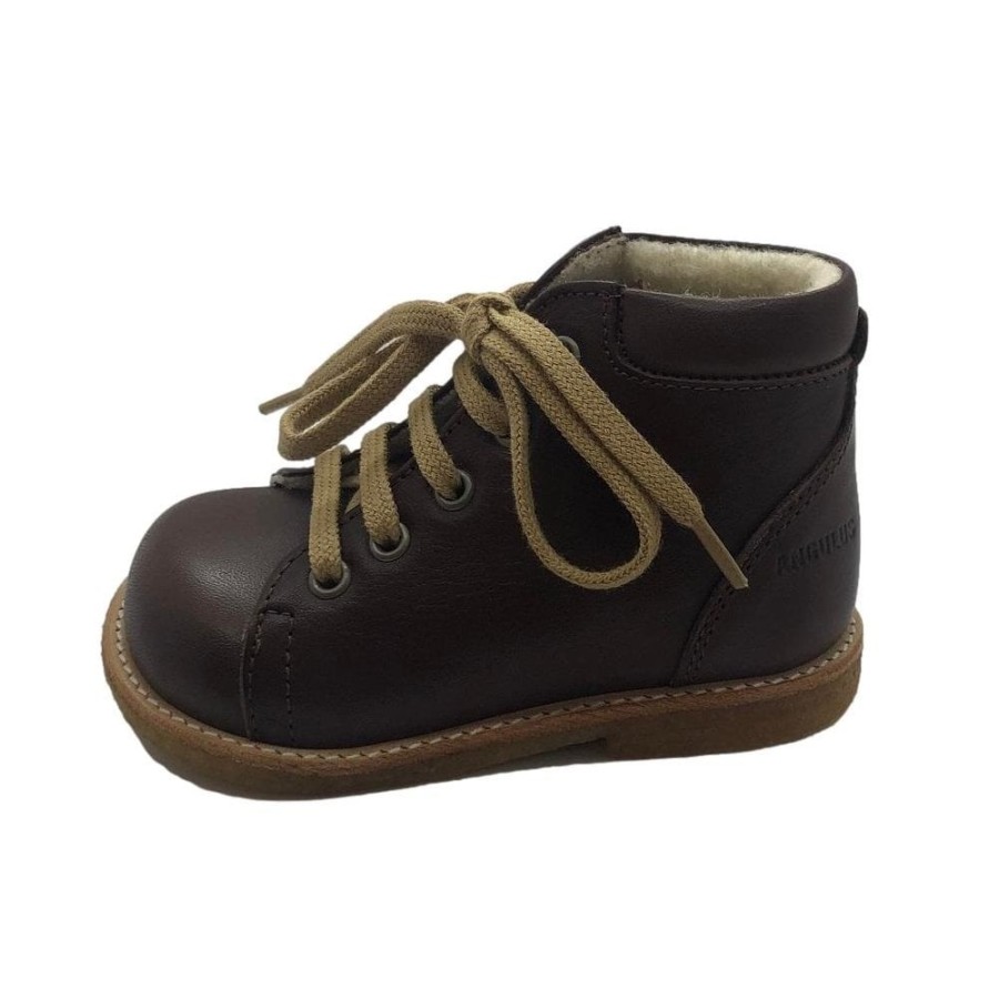 Boys The Children's Shoe Company Short Boots | Laced Starter Boot Wool Lined